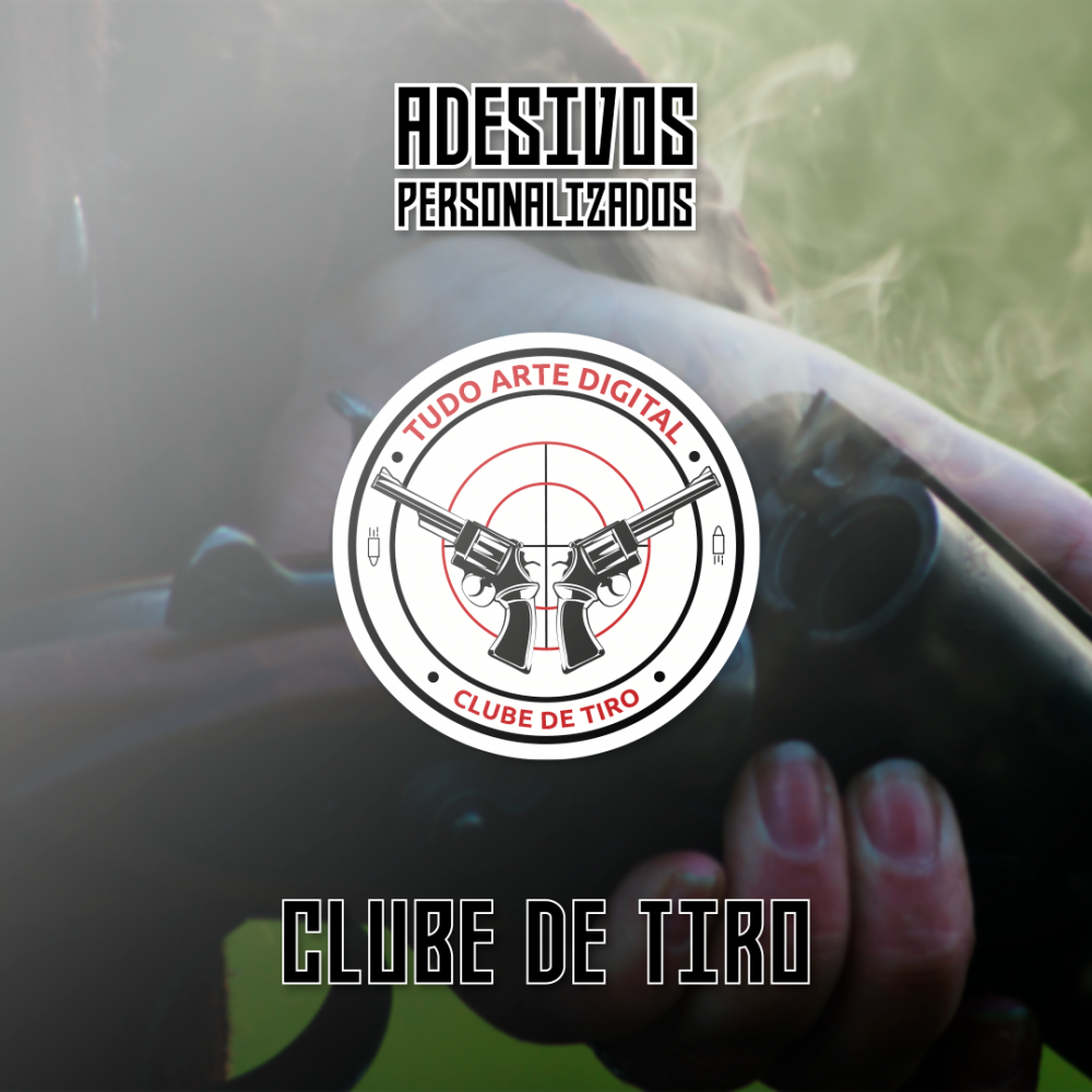 Adesivo Personalizado Clube De Tiro 100 Unidades