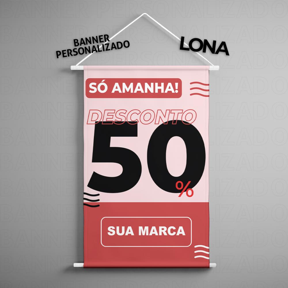 Banner Personalizado P Em Lona 80X120 Cm Com Acabamento Mais Arte