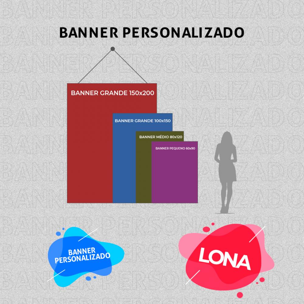 Banner Personalizado Pp Em Lona 60X90 Cm Com Acabamento Mais Arte