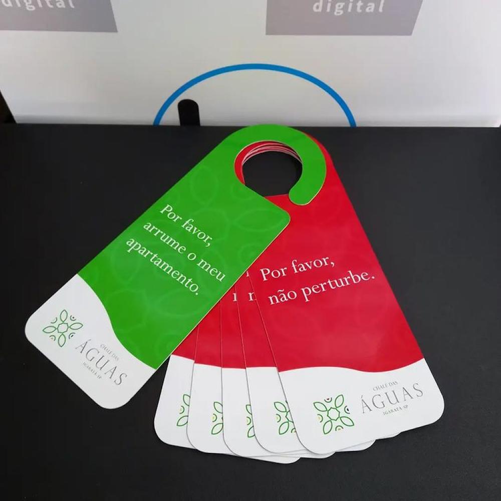 Kit 10 Aviso De Porta Personalizado Apenas Frente