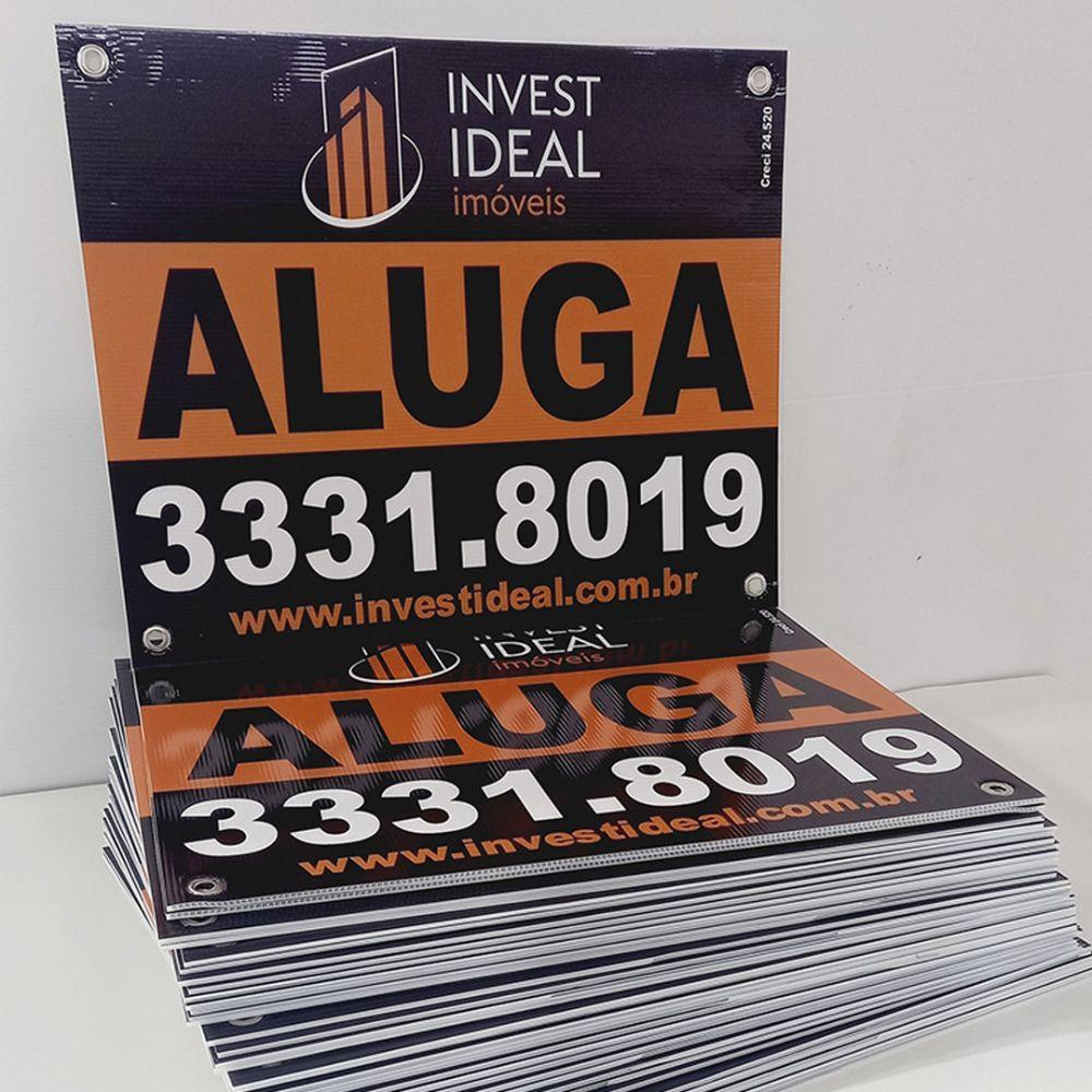 Kit Placas Imobiliárias 32,5X50 50 Un