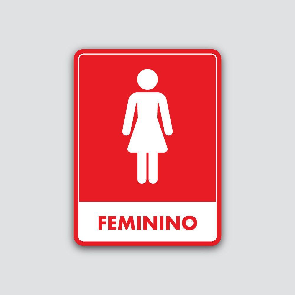 Placa Banheiro Feminino 150X200Mm