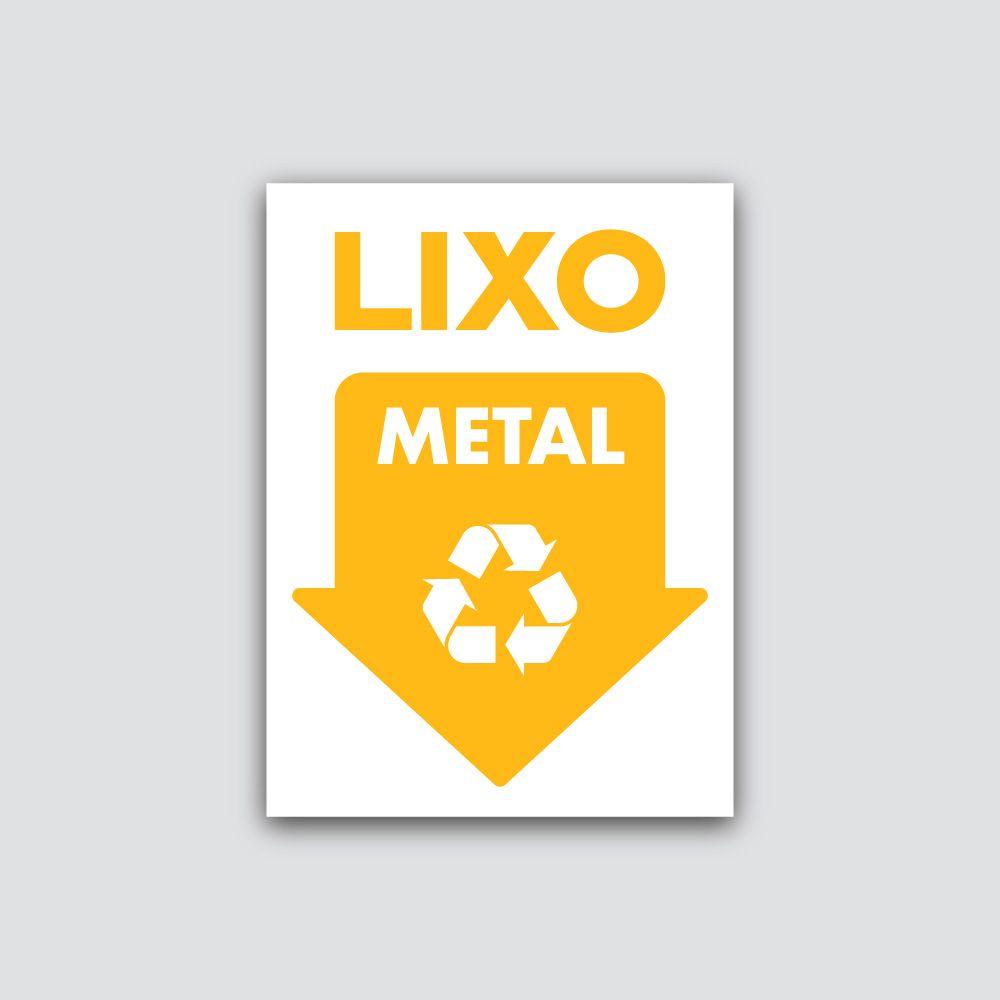 Placa Lixo Metal 140X190Mm