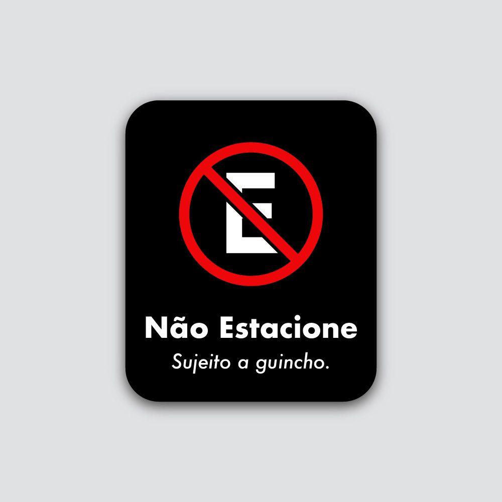 Placa Nao Estacione 150X180Mm