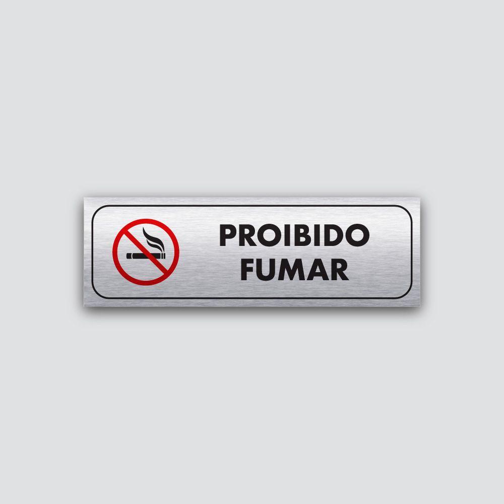 Placa Proibido Fumar 200X65Mm