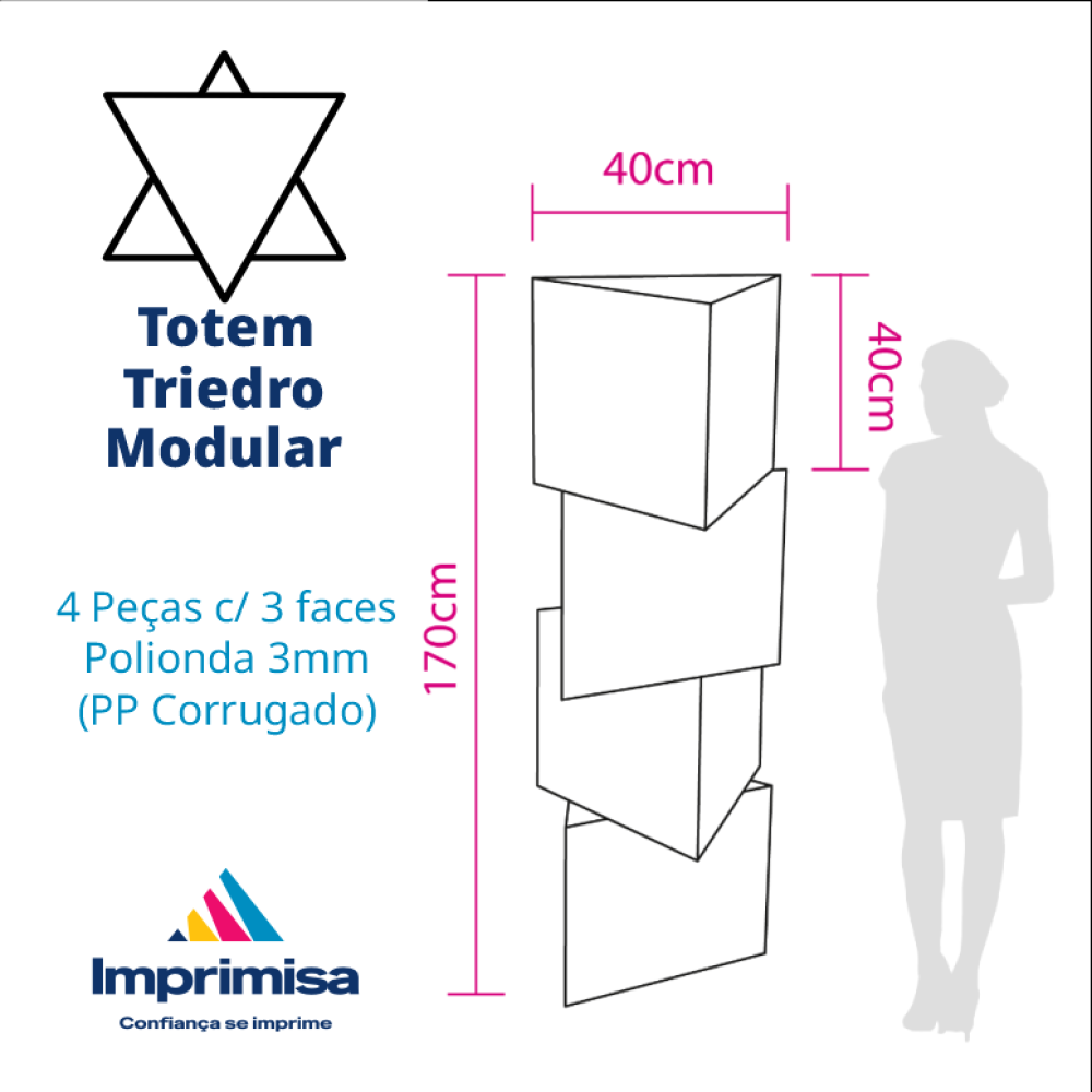 Totem Display Triedro Modular