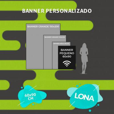 Banner Personalizado Pp Em Lona 60X90 Cm Com Acabamento Mais Arte