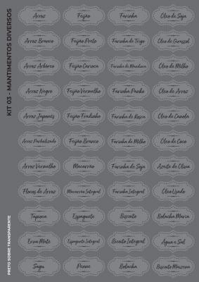 Etiquetas De Mantimentos