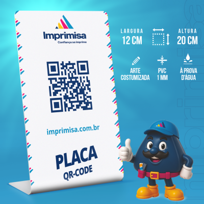 Kit 10 Unidades Placa Qr Code Pix