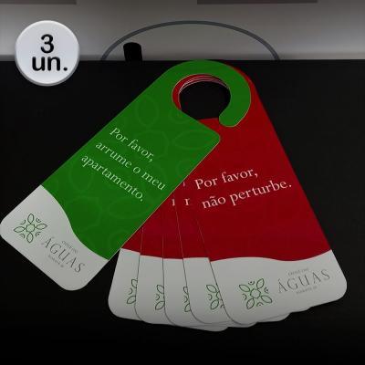 Kit 3 Aviso De Porta Personalizado Frente E Verso