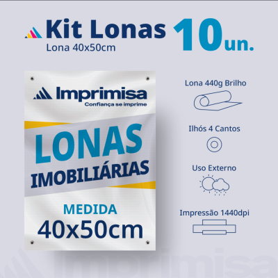 Kit Lonas Imobiliárias 40X50 10 Un