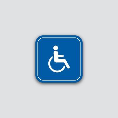 Placa Acessibilidade 120X120Mm