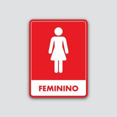 Placa Banheiro Feminino 150X200Mm