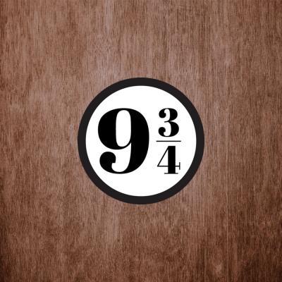 Placa Decorativa 9 3/4 Harry Potter 180Mm