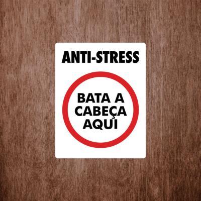 Placa Decorativa Bata A Cabeca Aqui 180X230Mm