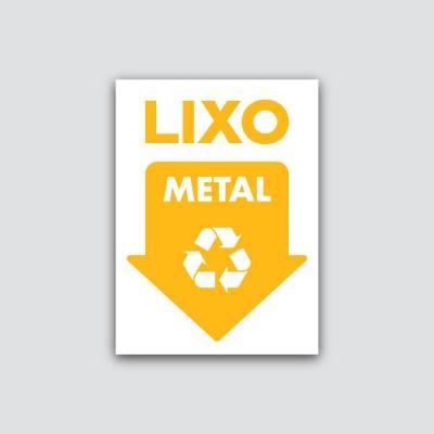Placa Lixo Metal 140X190Mm
