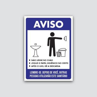 Placa Mantenha O Banheiro Limpo 150X200Mm